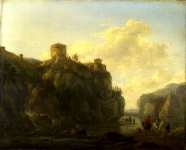 Lodewijck van Ludick - A River between Rocky Cliffs